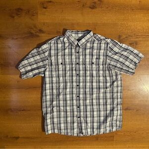 Eddie Bauer Black and White Checkered Shirt